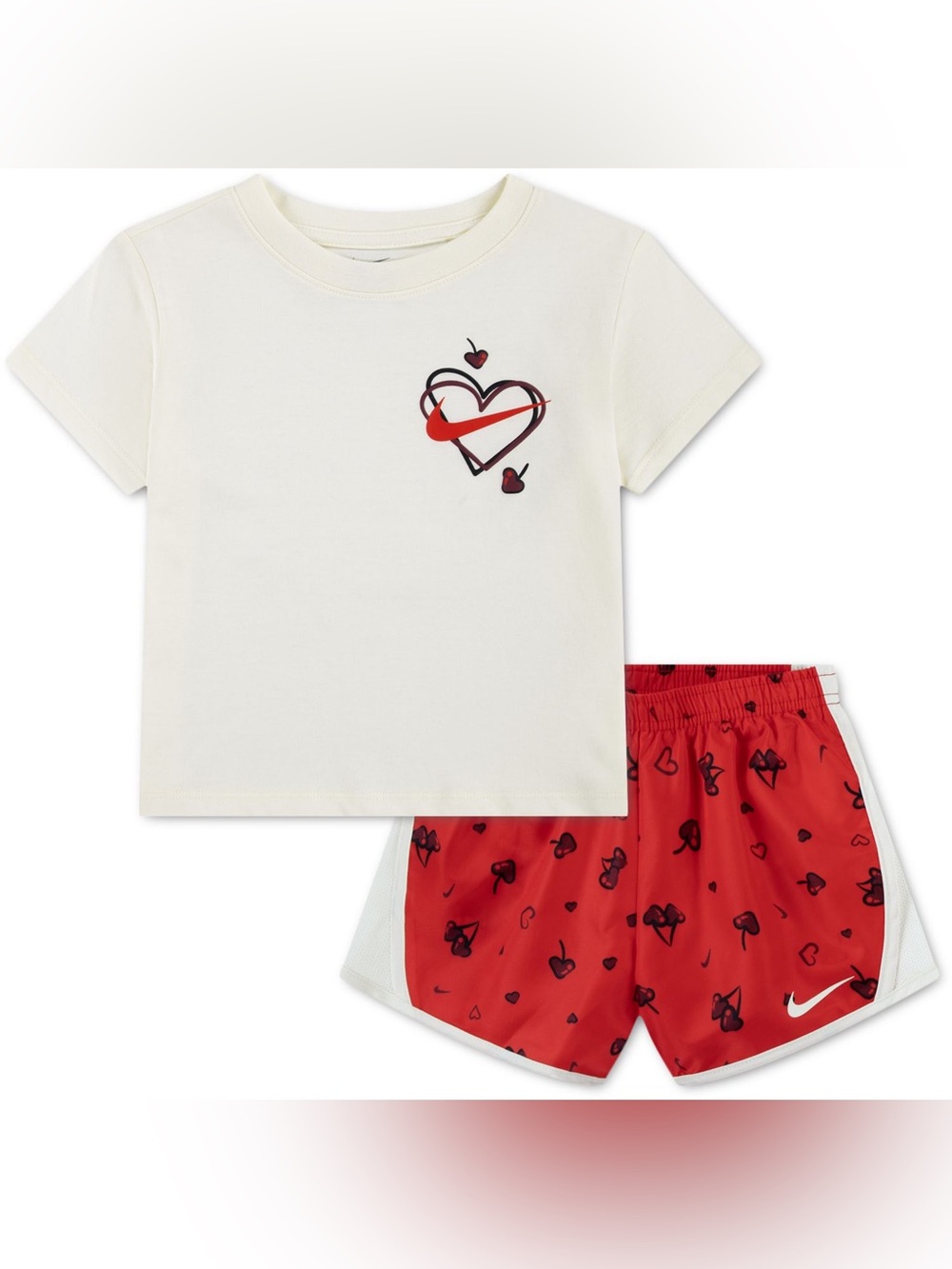 Nike Little Girls' Cherry Printed Tee & short set